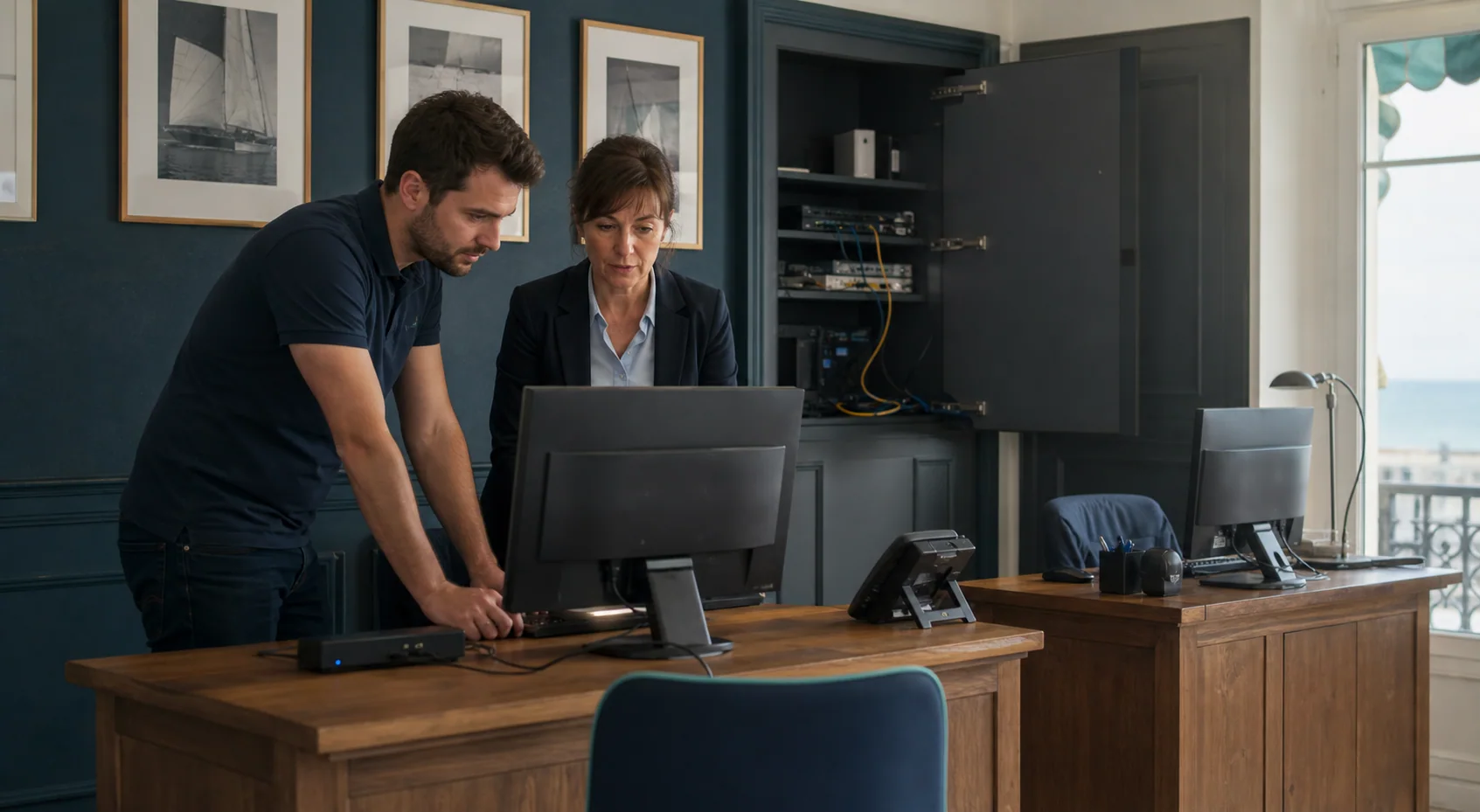 Intervention informatique dans une petite entreprise de la Côte Fleurie